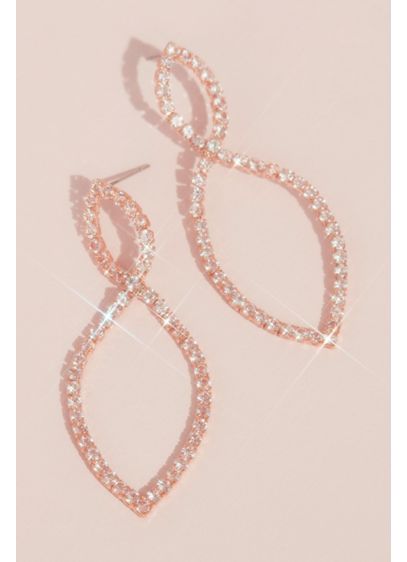 Infinity Loop Pave Rhinestone Earrings - Wedding Accessories